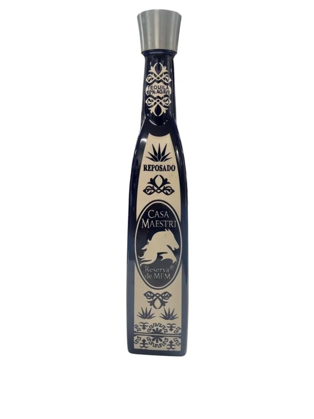 Empty Casa Maestri Reserva de MFM Reposado bottle